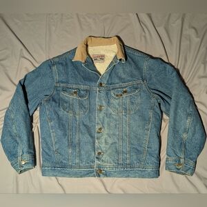 Vintage Lee Storm Rider Sherpa Lined Denim Jacket